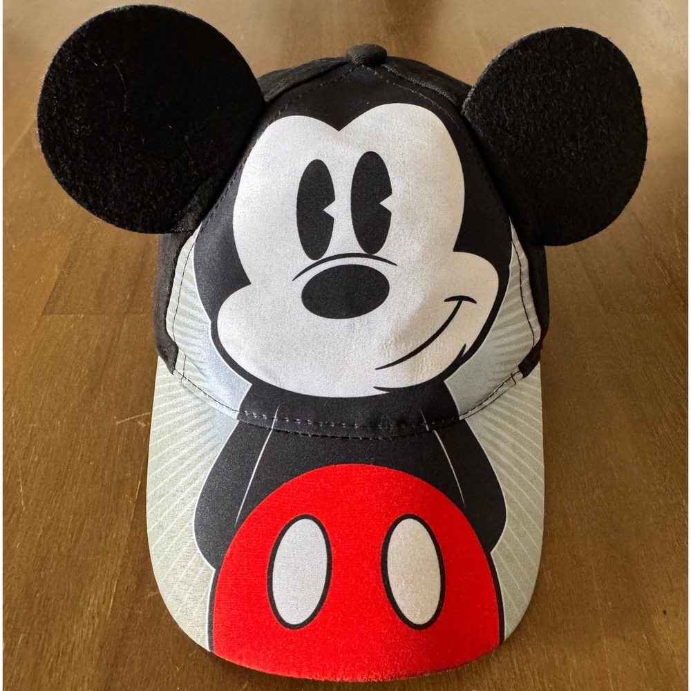Disney Mickey Mouse Kids Hat Cap Black Red Character Ears Adjustable OSFA